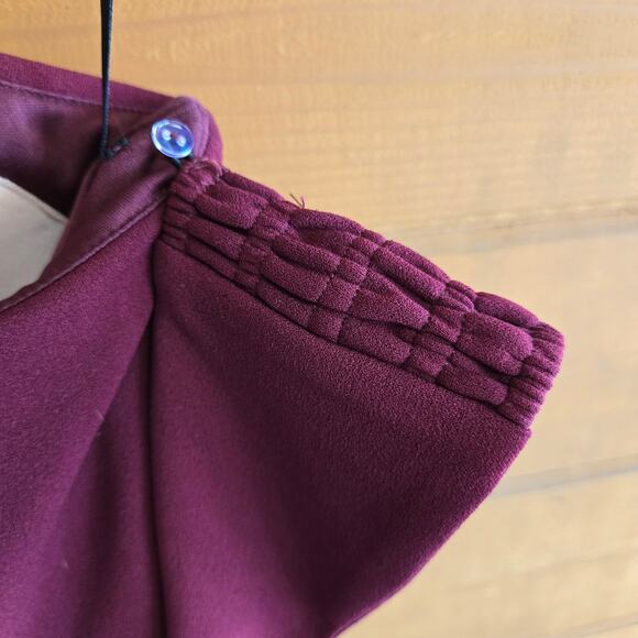 Anthropologie BHLDN Watters & Watters Delilah Gown Bordeaux Red 2 NWT Dress - Picture 7 of 9